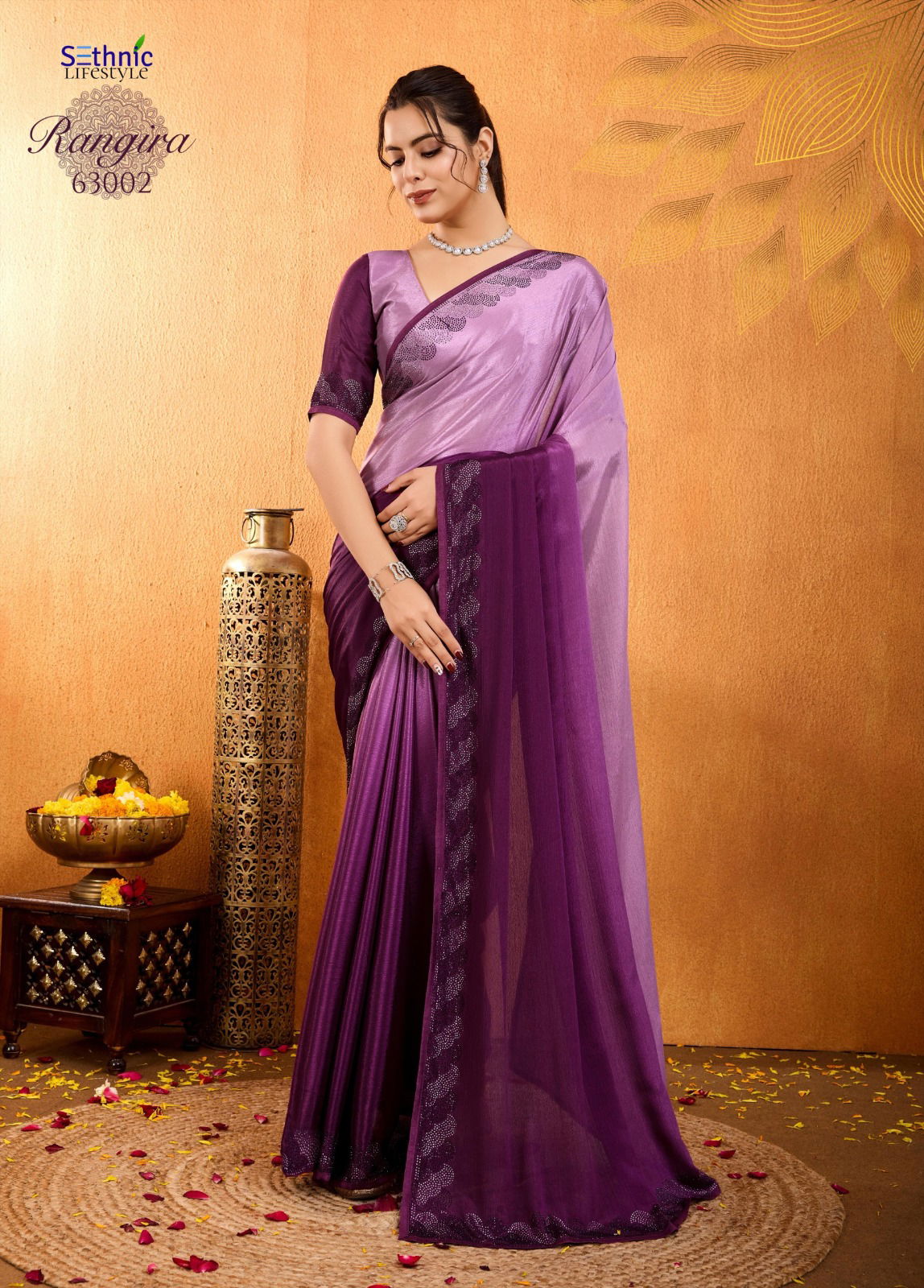 Rangira By Sethnic Chinnon Party Wear Saree Wholesale Shop In Surat