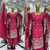 Sr 1630 Embroidery Chinnon Silk Wholesale Kurti With Bottom Dupatta In India