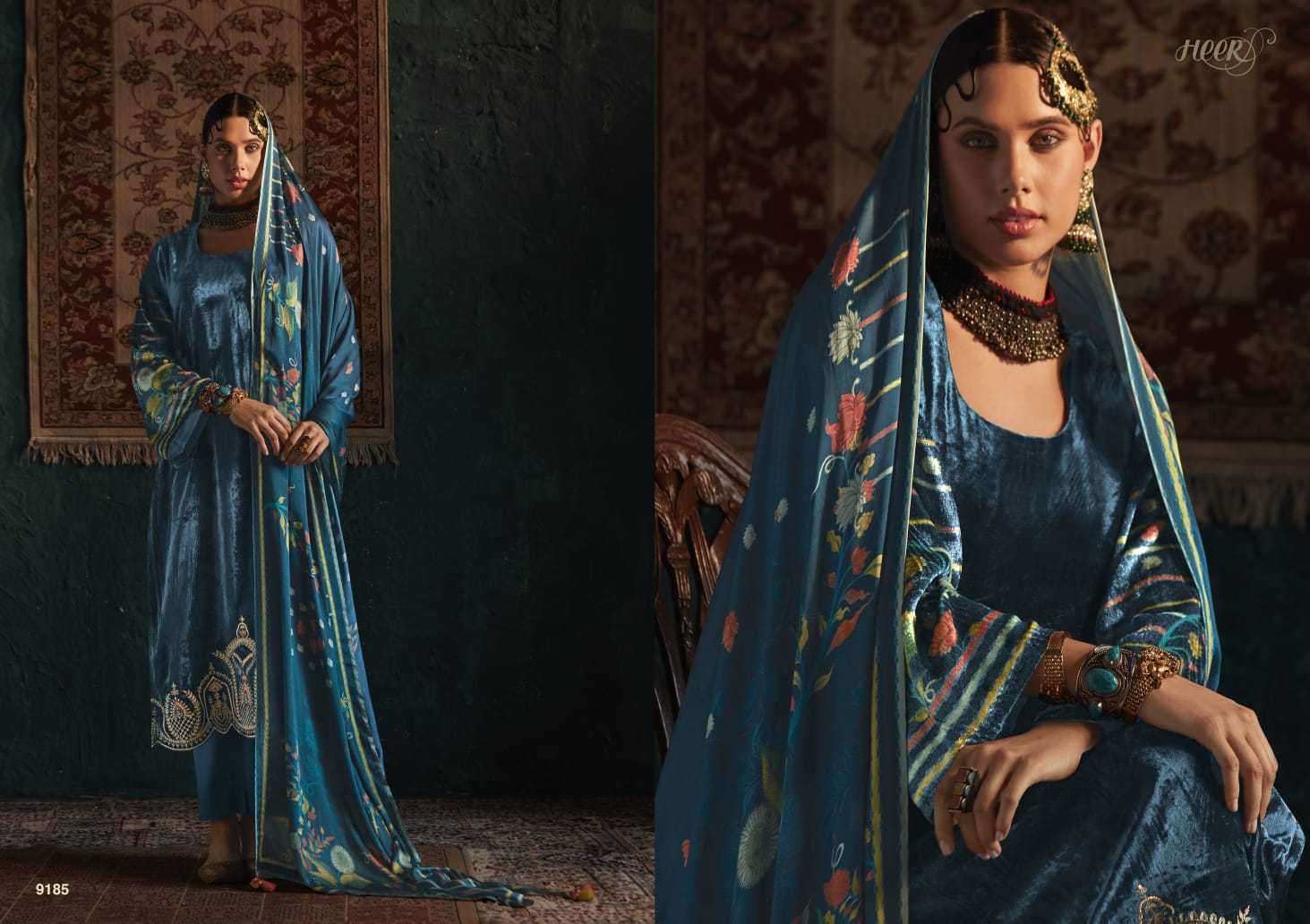 Kimora Heer Salam E Ishq Winter Wear Velvet Printed Suits Catalog

