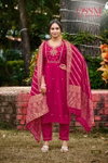 Monalisa Vol 6 By Ossm Viscose Roman Silk Kurti Set Exporters In India