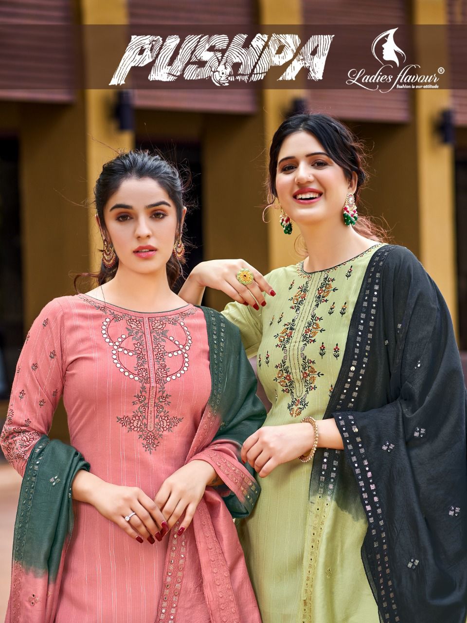 Ladies Flavour Pushpa Latest Festive Wear Rayon Designer Wear Ready Made Collection