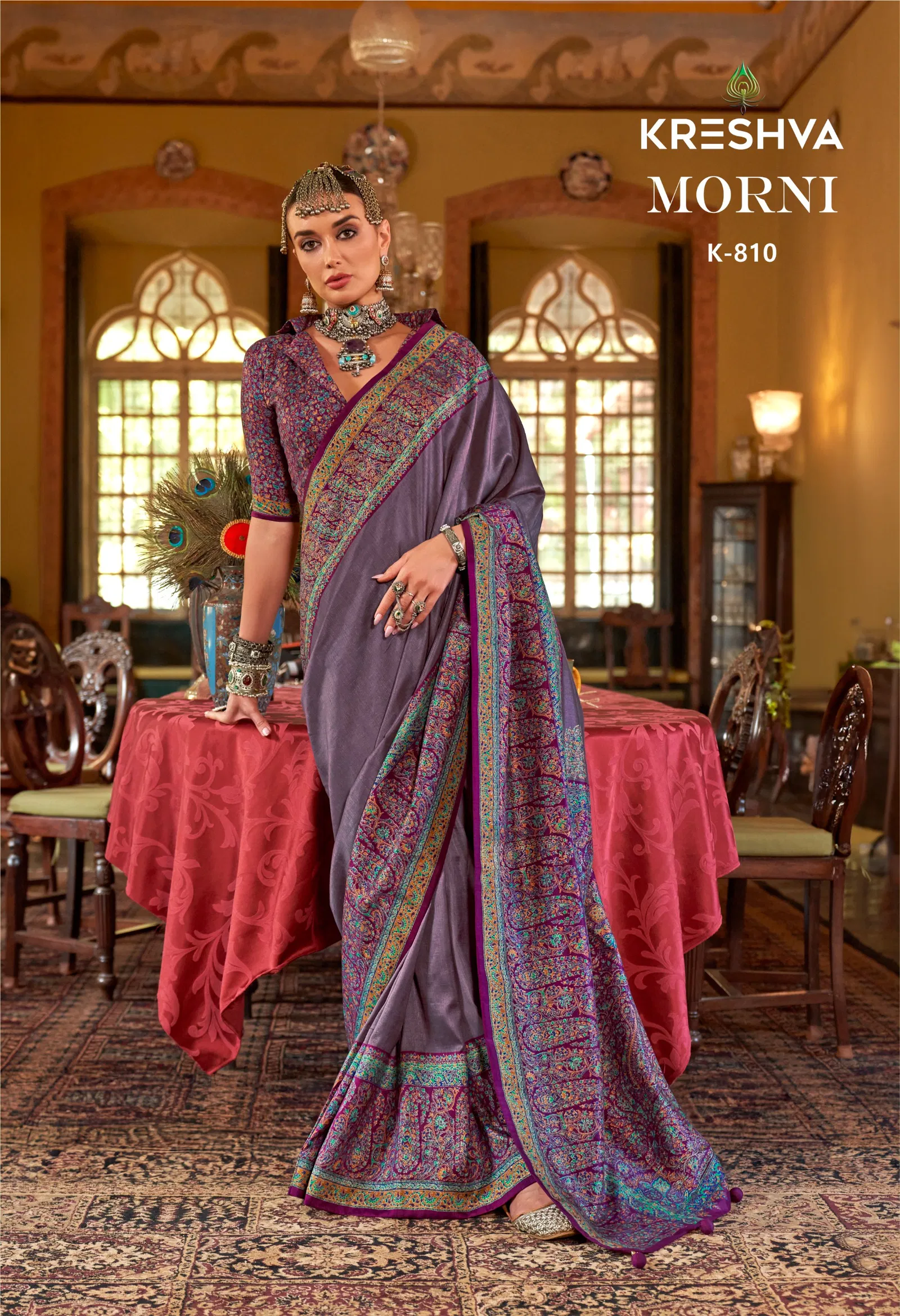 Morni By Kreshva P V Silk Wedding Wear Saree Suppliers In India