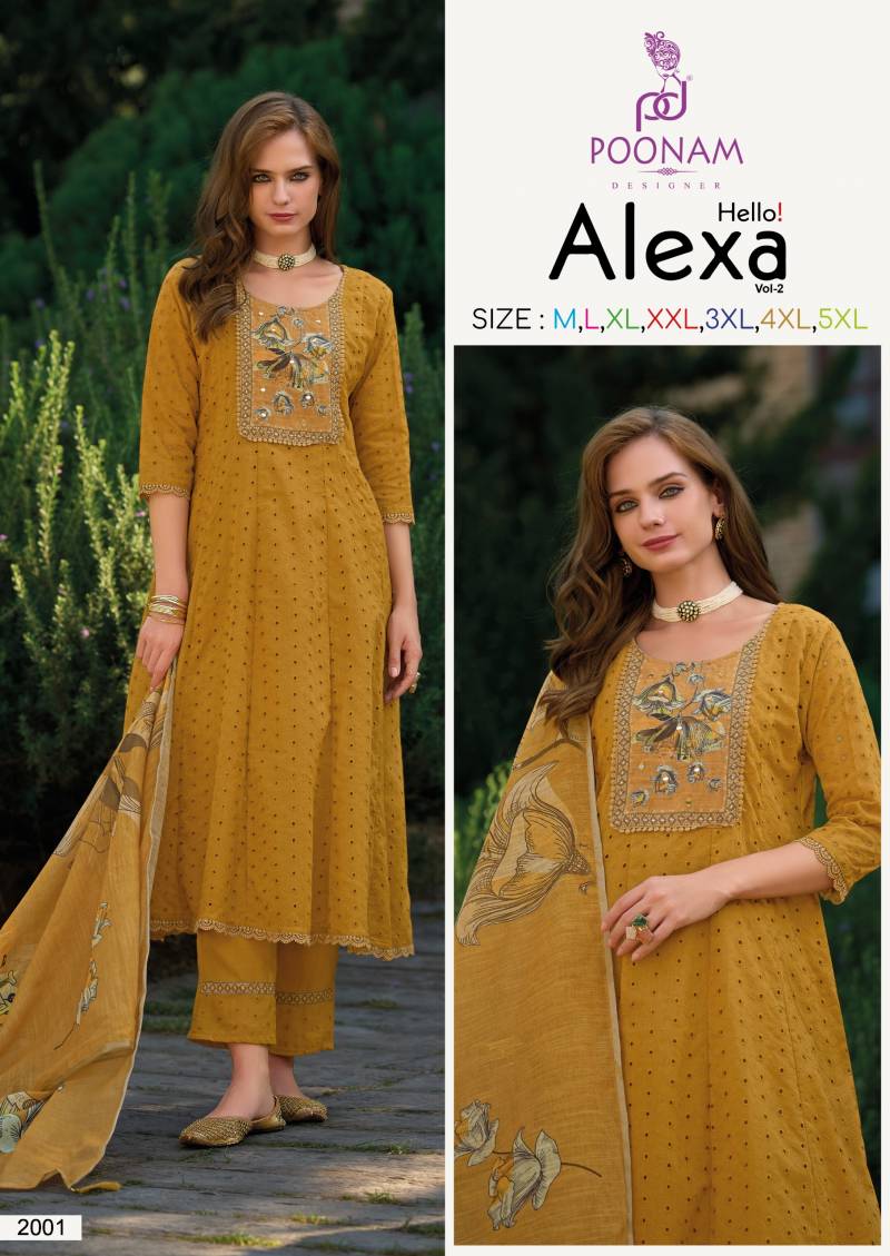 Hello Alexa Vol 2 By Poonam Anarkali Digital Printed Kurti Bottom With Dupatta Online Wholesale
