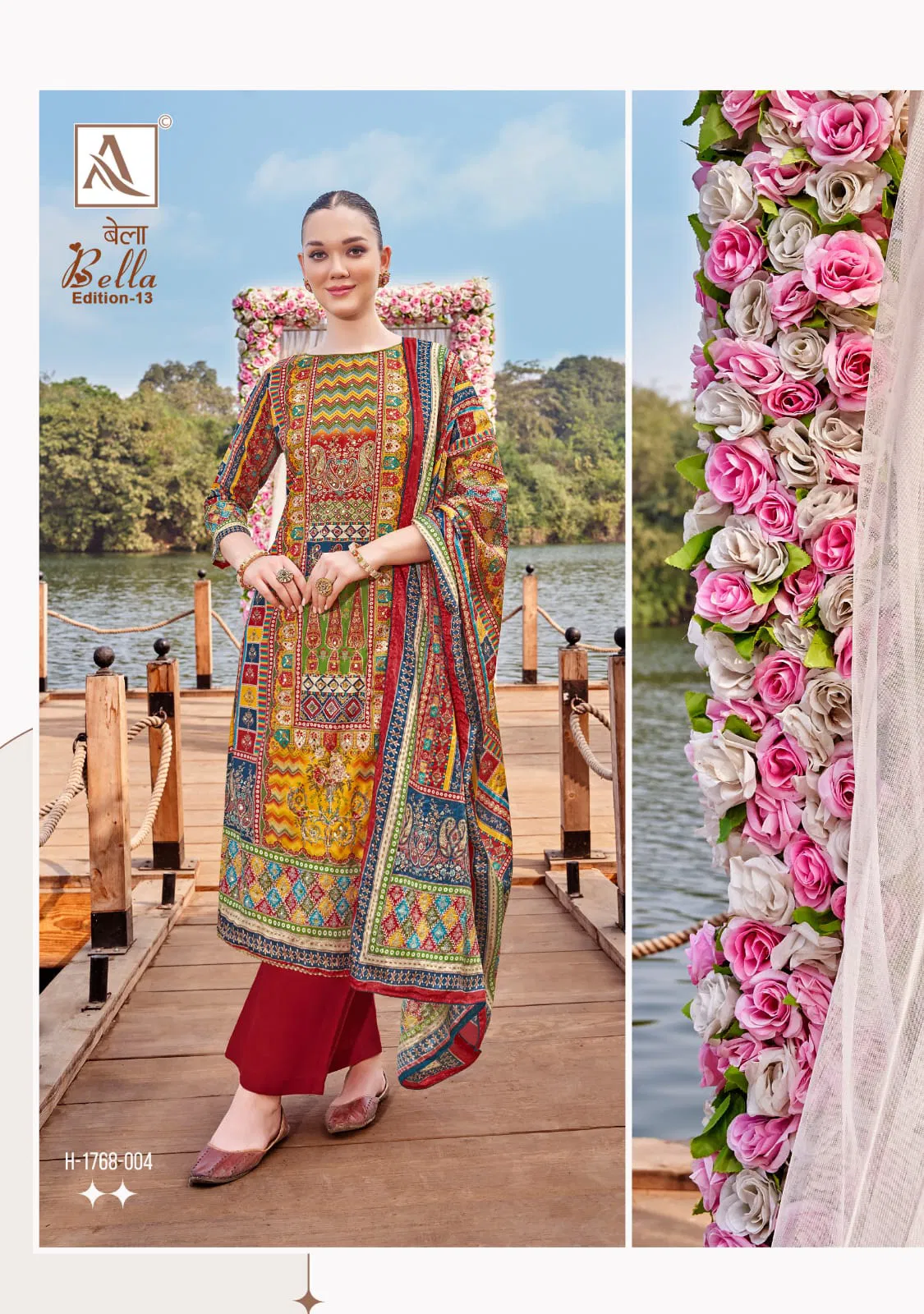 Bella 13 By Alok Suit Maslin Printed Dress Material Designer Wholesalers In Delhi