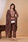 Naisha K 346 Cotton Embroidered Kurti With Pant And Dupatta Wholesale Price In Surat