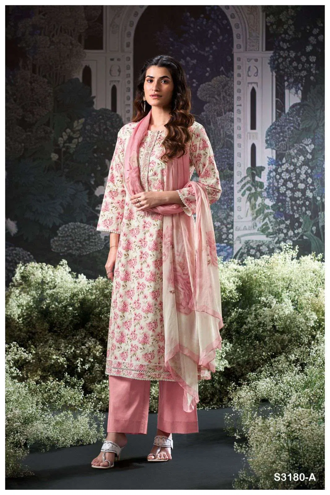 Brita By Ganga Cotton Printed Embroidery Wholesale Salwar Suit In India