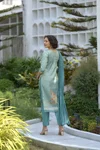 Tew Tissue With Floral Printed Embroidery Kurti With Bottom Dupatta Wholesalers In Delhi