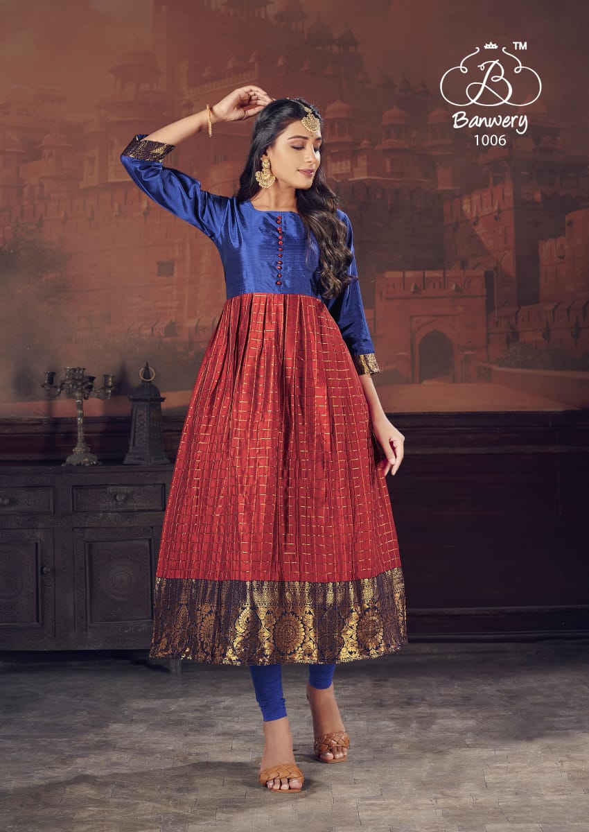 Banwery Pearl Festive Wear Designer Long Gown Style Collection
