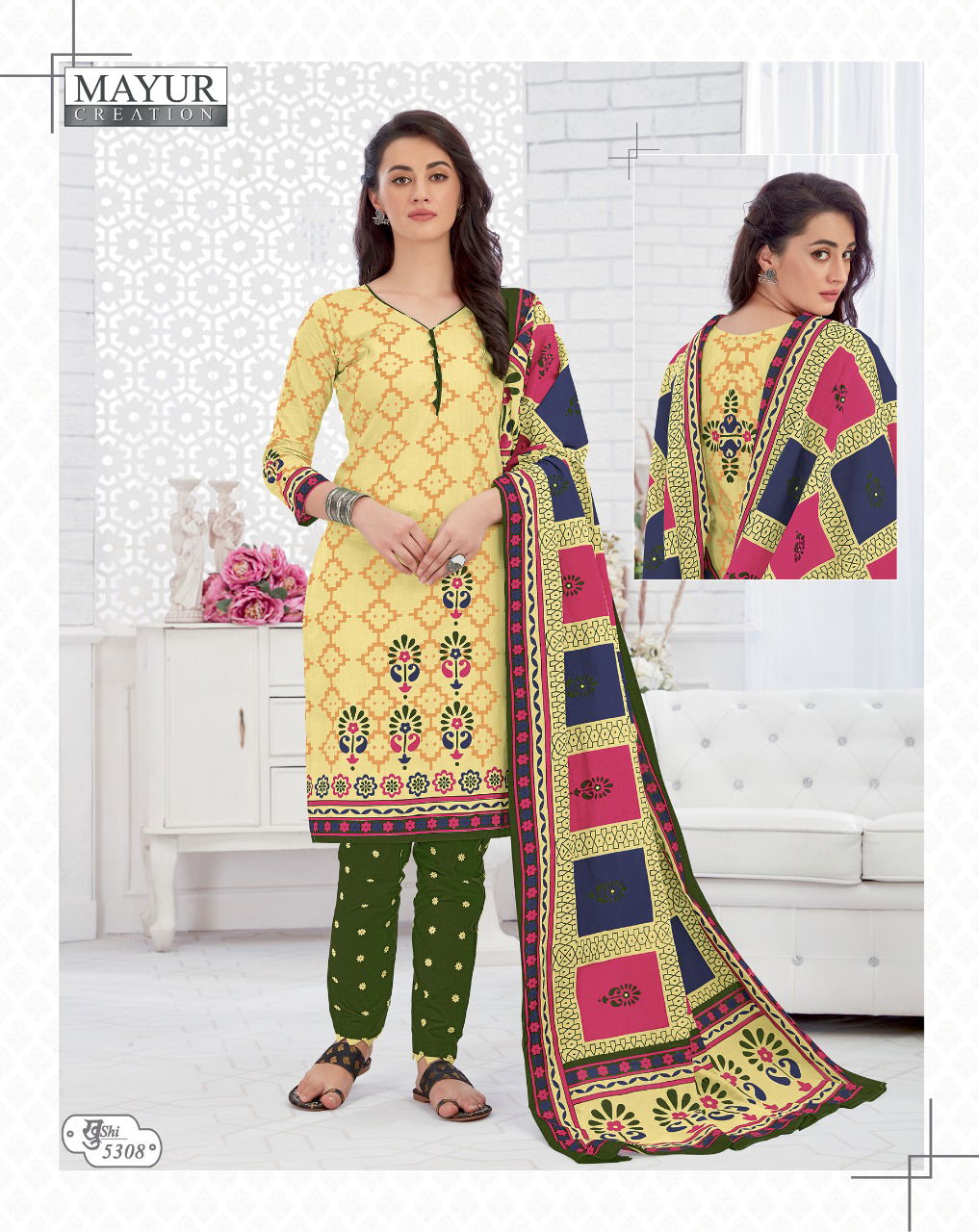 Mayur Khusi 53 Latest Designer Printed Pure Cotton Slawar Suit Collection 