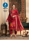 Dhyani By Kaya Chanderi Jacquard Kurti With Bottom Dupatta Wholesalers In Surat