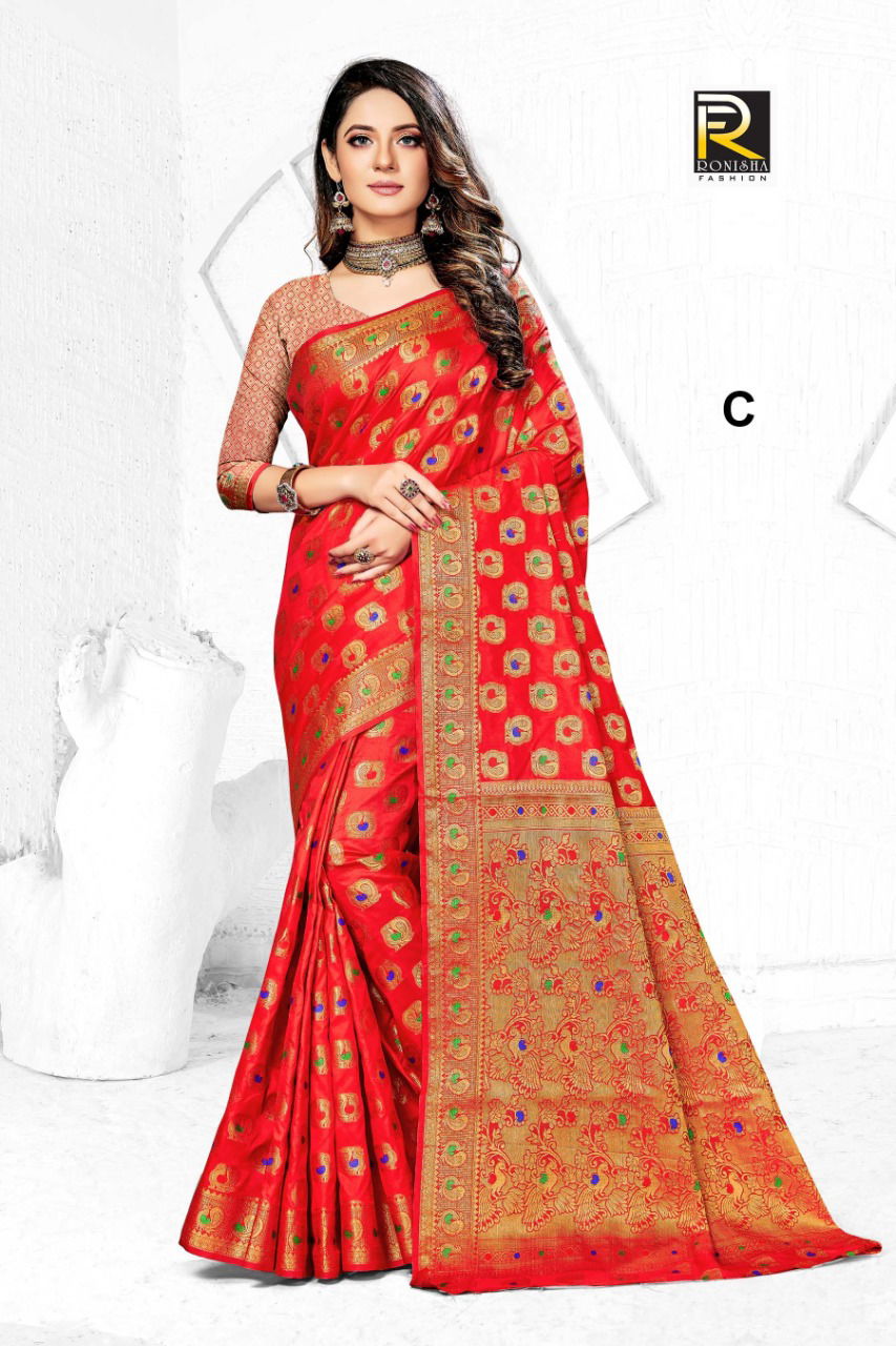Ronisha Alora Exclusive Heavy Wedding Wear Latest Designer 	Premium Silk Saree Collection