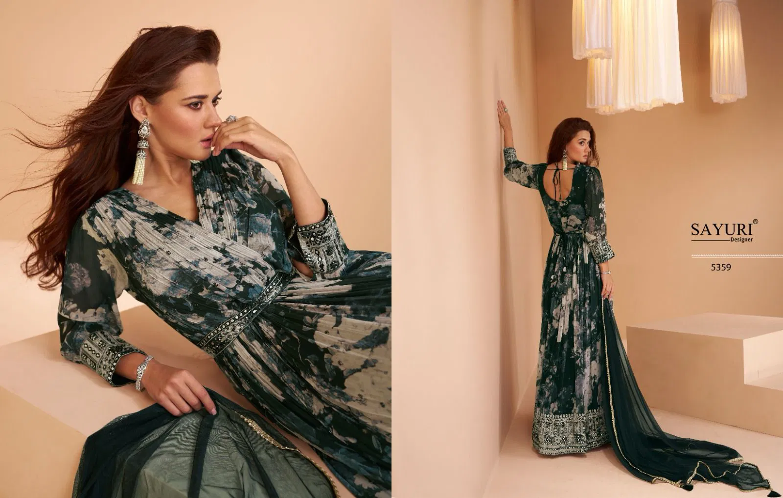 Sayuri Mashooqa Heavy Designer Real Georgette Gown Catalog
