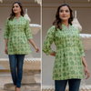 Naisha K 329 Cotton Printex Border Shorts Tops Best Wholesale Shop In Surat