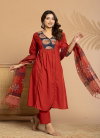 Naisha K 408 Cotton Stylish Casual Wear Kurti With Pant And Dupatta Exporters In India
