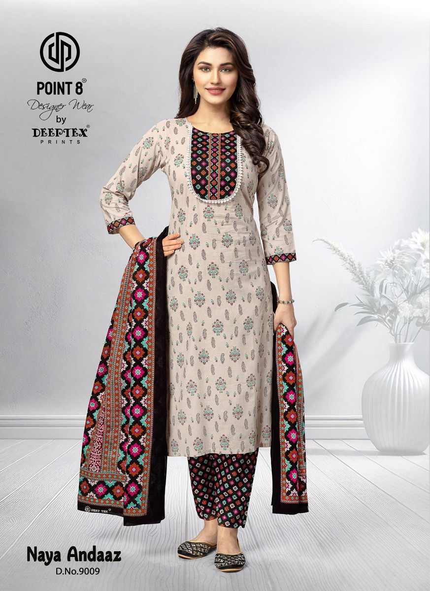 Naya Andaaz Vol 9 By Deeptex Cotton Printed Kurti   Bottom With Dupatta Suppliers In India