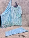 987 A To D By Hoor Tex Roman Glass Silk Salwar Kameez 