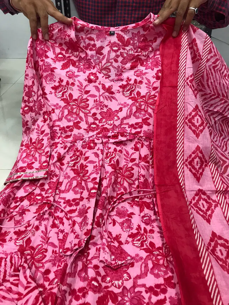 Vt Designer Kpd 9014 Alia Cut Cotton Printed Kurti With Bottom Dupatta Orders In India
