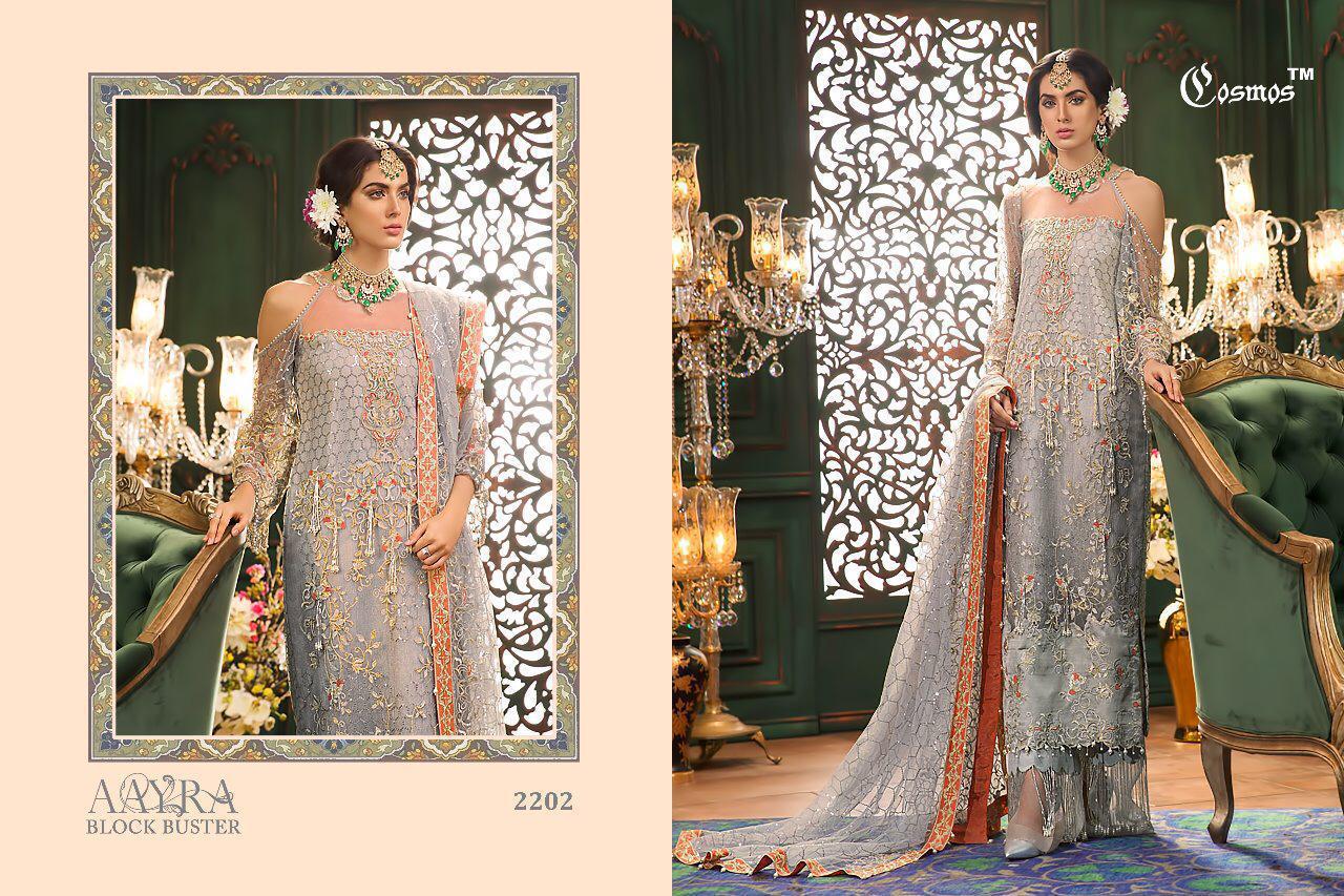Cosmos Aayra Blockbuster Latest Fancy Designer Festive Wear Butterfly Net With Heavy Embroidery Pakistani Salwar Suits Collection