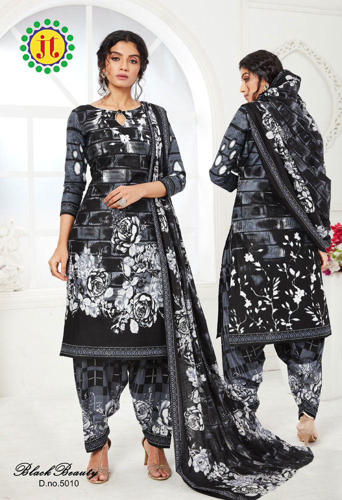 JT Black Beauty Vol 5 Latest Collection Of Pure Cotton Printed Daily Wear Dress Material  