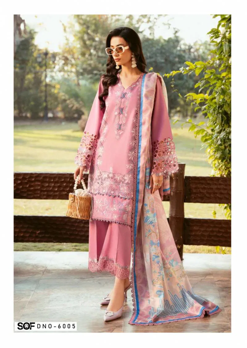 Aliya B Vol 6 By Sof Lawn Printed Dress Material Best Wholesale Shop In Surat