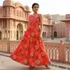 Floral 01 To 05 Designer Cotton Printed Sleeveless Maxi Dress Surat Wholesale Market