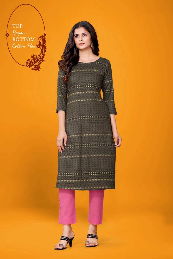 Dream Girl 4 Exclusive Designer Casual Wear Rayon Kurti With Pant  Collection