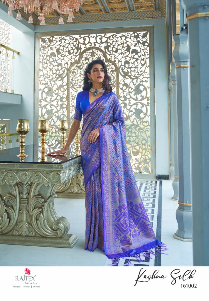 Rajtex Kashna Latest Designer Party Wear Soft silk weaving Saree Collection