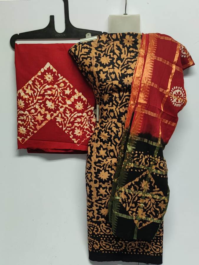 Latest Pure Cotton Bandhani Print Dress Material Collection 