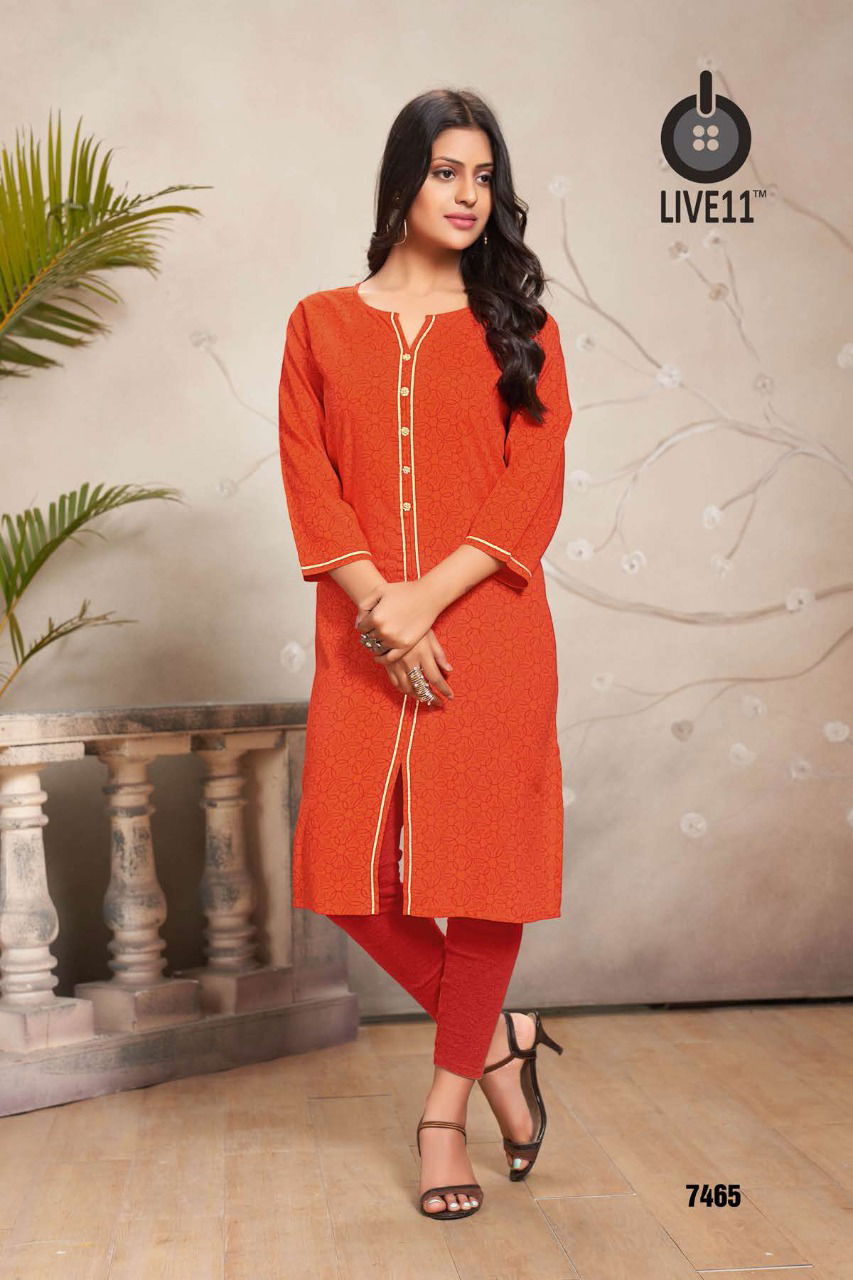 Rangeela 12 Latest Printed Rayon Daily Wear Designer Kurtis Collection
