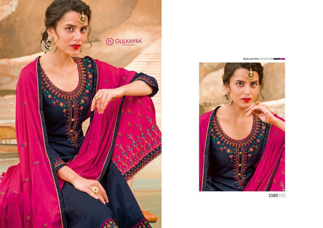 GULKAYRA DESIGNER MANNAT Latest Fancy Designer Festive Wear Jam Silk With Heavy Embroidery With Diamond Salwar Suit Collection