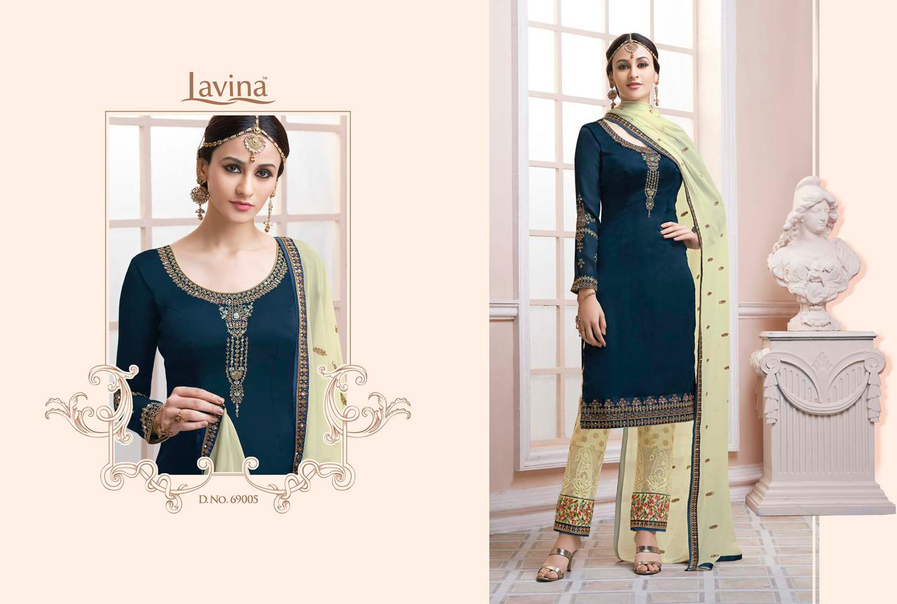 Lavina 69 Series Fancy latest Designer Festive Wear Heavy Georgette Embroidered Salwar Kameez Collection
