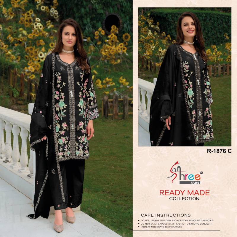 Shree R 1876 Cambric Cotton Ready Made Pakistani Salwar Suits Exporters In India
