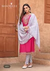 Sagaai Vol 2 By Wooglee Viscose Wevaing Kurti With Bottom Dupatta Suppliers In India