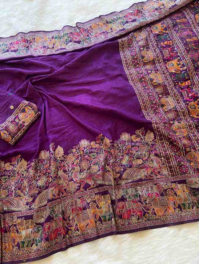 Kc 308 Festive Wear Pashmina Silk Saree Bulk Orders In India