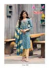 Sabri Vol 7 By Mystic 9 Rayon Printed Kurti With Bottom Dupatta Exporters In India