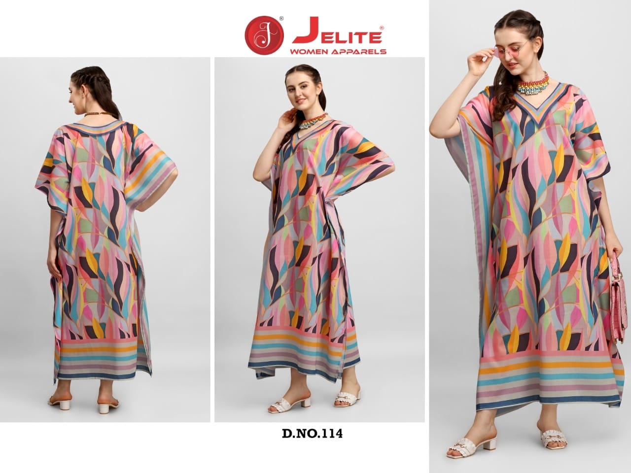 Jelite Stylish Cotton Printed Casual Wear Fancy Kaftans 2 Collection
