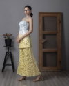 Tcs 114 Yellow And Blue Silk Designer Readymade Suits Wholesale Price