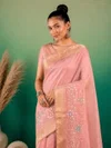 Afs Florent Tissue Linen Embroidery Saree