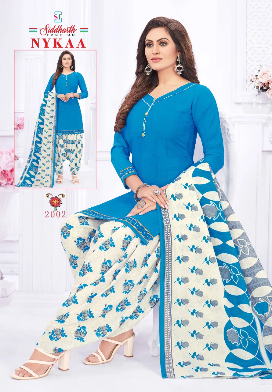 Siddharth Nykaa 2 Fancy Regular Wear Ready Made Cotton Printed Dress Collection