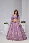 Purple Colour Banarsi Silk Lahenga With Blouse And Dupatta Bulk Orders In India Kf 2151