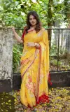 MG 210 Plain Linen Digital Printed Fancy Saree Suppliers In India