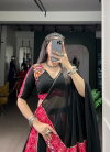 Black And Pink Pure Rayon Bandhej Printed Navratri Lehenga Collection Taraa L 1683