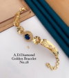 AD Diamond Golden And Rose Gold Bracelets Wholesale Online