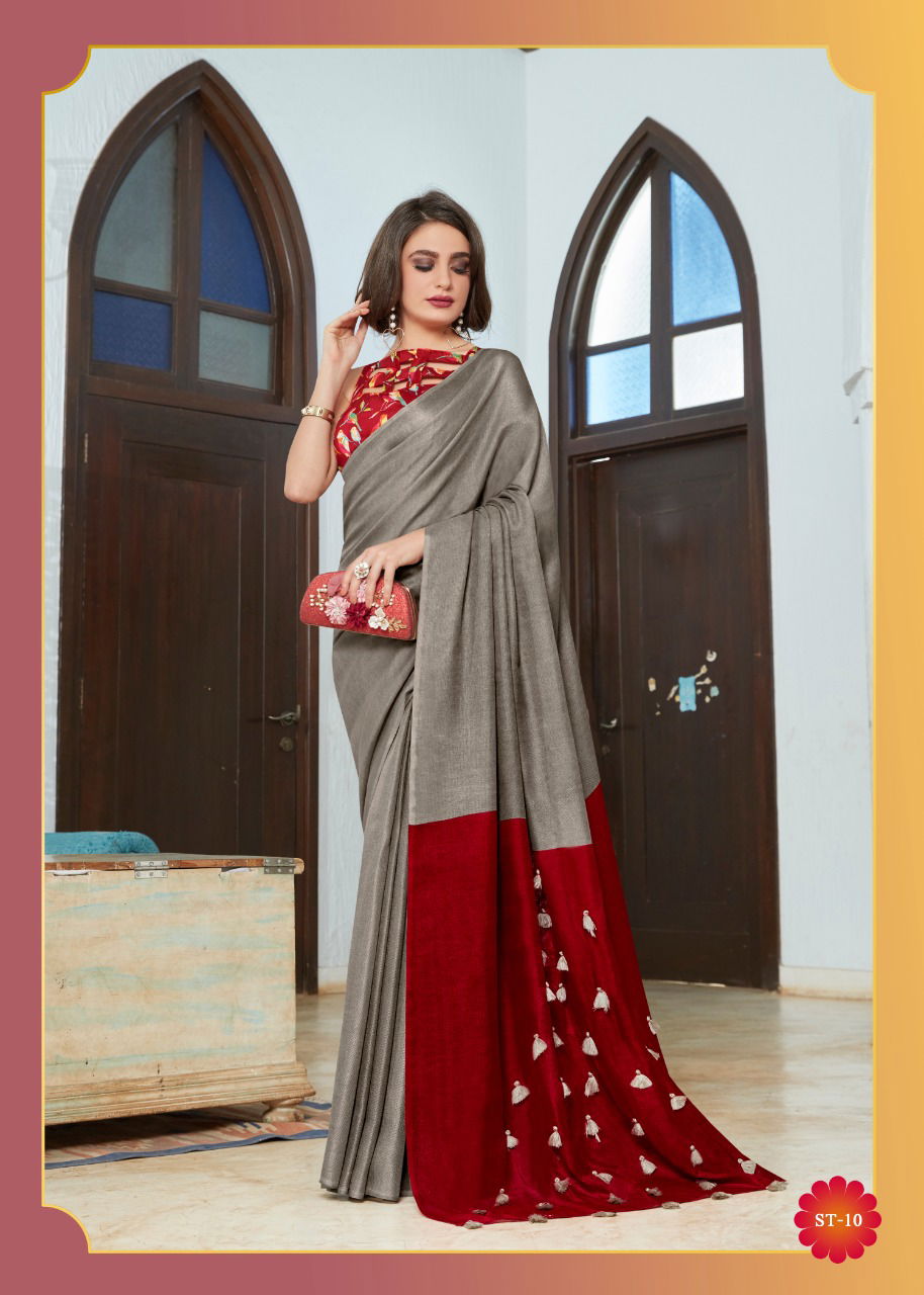 Shreyans Speed Test Exclusive collection Of Deaigner Party Wear Linen Saree with Cotton Blouse 