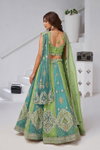Green Colour Georgette Tissue Zari Work Lehenga With Blouse And Dupatta Wholesale Price In Surat Kf 2170
