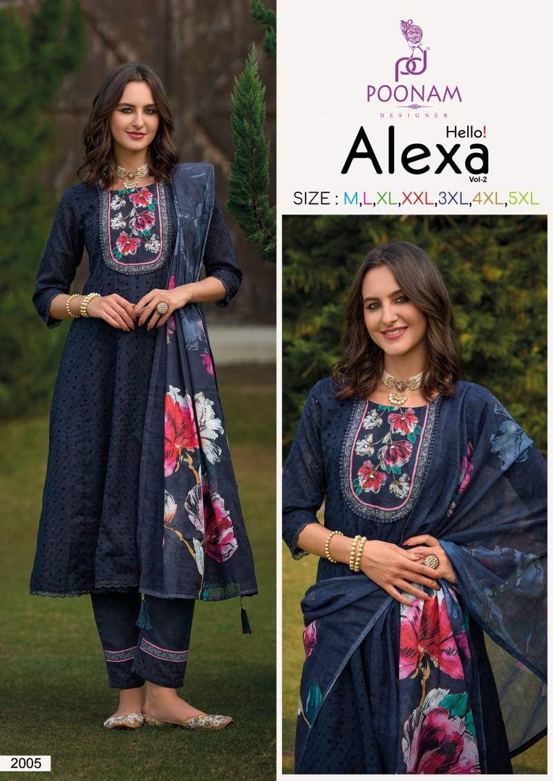 Hello Alexa Vol 2 By Poonam Anarkali Digital Printed Kurti Bottom With Dupatta Online Wholesale