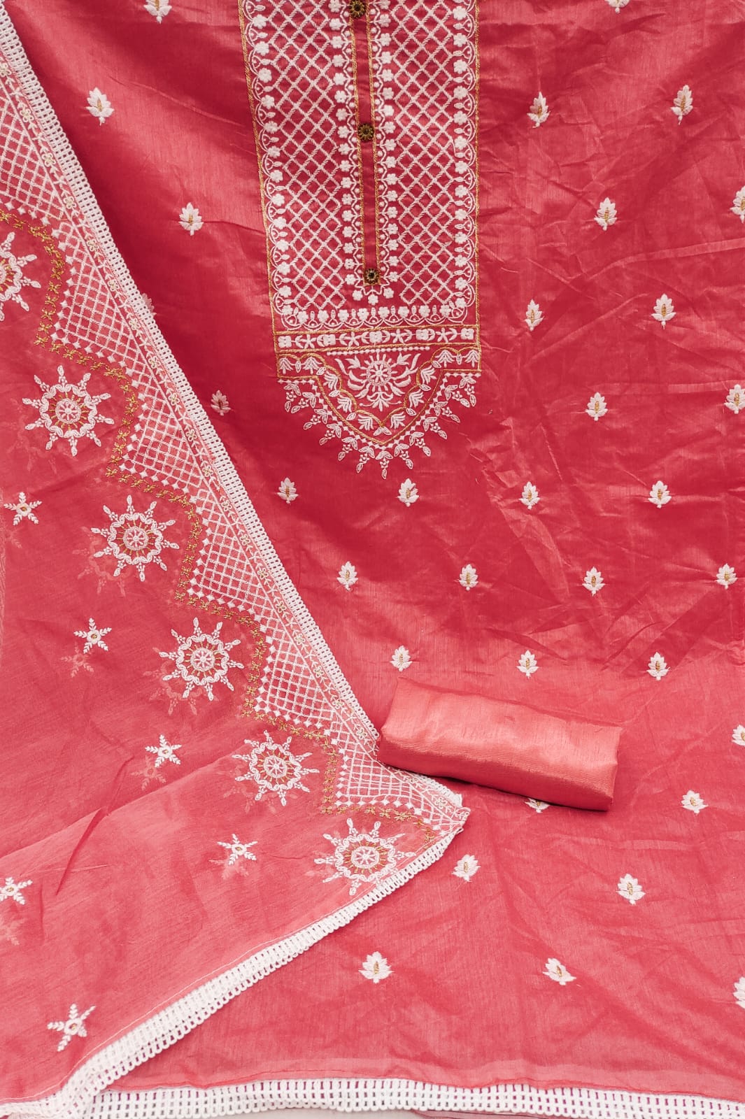 MD Heavy Modal Embroidery Non Catalog Women Dress Material Suit Wholesale In India