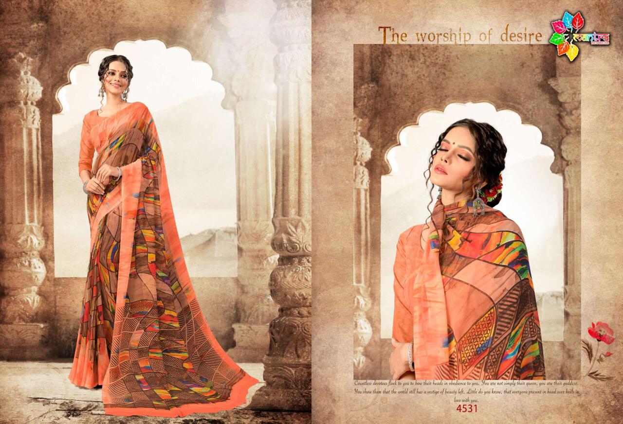 Mantra Kiyara Vol 3 Latest Super Georgette Printed Regular Wear Saree Collection 