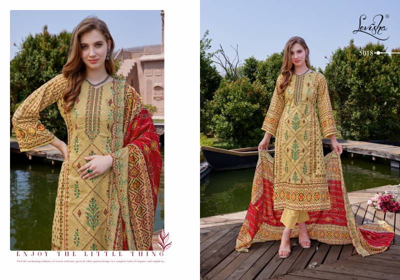 Madhubala 5 By Levisha Cambric Lawn Cotton Dress Material Orders In India