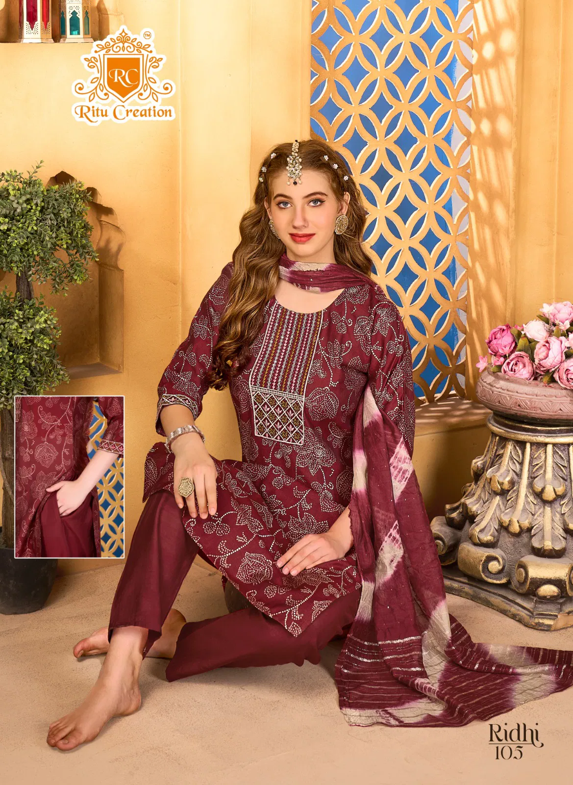 Ridhi By Ritu Plain Vatican Kurti With Bottom Dupatta Wholesale Price In Surat